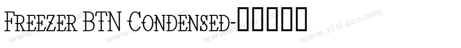 Freezer BTN Condensed字体转换